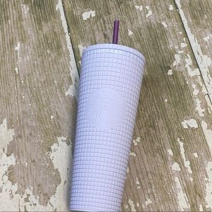Starbucks ~ Matte Lilac Grid Tumbler ~ 24 Oz Cold Cup ~ Limited Edition